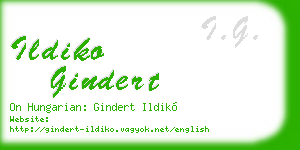 ildiko gindert business card