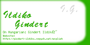 ildiko gindert business card